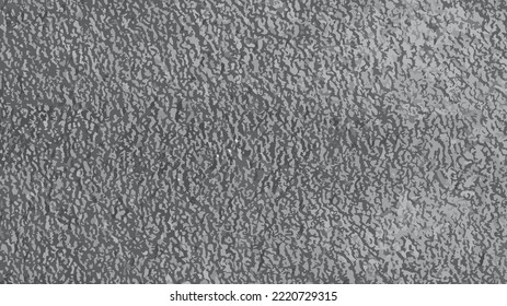 Vector gray plaster realistic texture. Dark grainy wall background. Small particles stucco background. Stone industrial surface. Rock pattern for interior. Clear cement horizontal banner. Road shape
