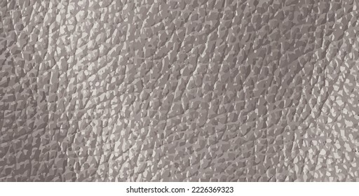 Vector gray realistic leather texture. Luxury fashion skin pattern. 3d fabric natural cover. Eco leather background. Premium animal surface print