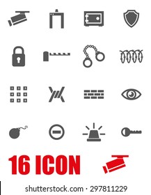 Vector gray security icon set