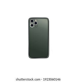 vector of a gray smartphone
