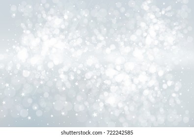 Vector gray, stars background for Christmas design.