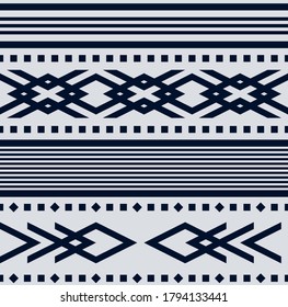 Vector gray tribal stripes seamless pattern background for fabric, wallpaper, card, invitations or scrapbooking.
