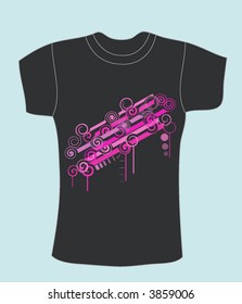 vector gray t-shirt design