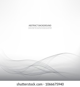 Vector gray wave background.
