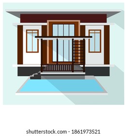 vector Grayand
Brown modern style house