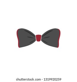 Vector Gray-Red bow tie icon