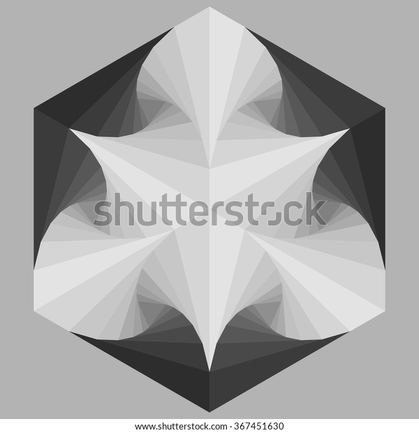 Vector Grayscale Graphic Design Abstract Geometric Stock Vector ...