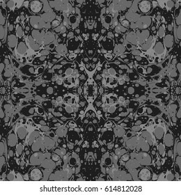 vector grayscale monochrome mirrored hand drawn ebru paper marbling liquid paint artwork decoration texture background