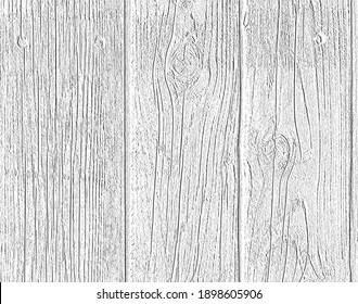 Vector grayscale wood panel texture overlay for print or design. Rustic black and white wooden background. White washed wood. Table top view. EPS10