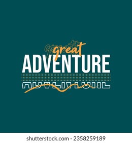 Vector gran aventura simple diseño de tipografía de camisetas vintage
