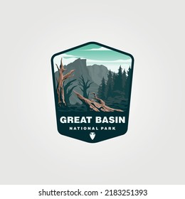 vector of great basin national park logo design, united states national park vector illustration design