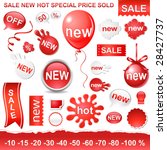 vector great collection of red signs