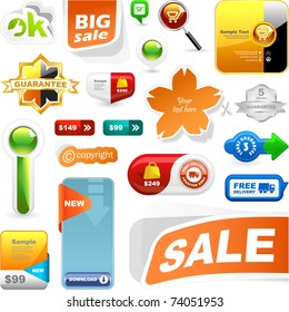 Gran colección vectorial de elementos de venta.