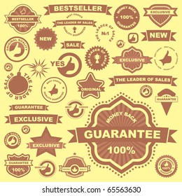 Vector great collection of sale signs. Vector illustration for sale.