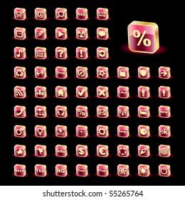 Vector great collection of web buttons