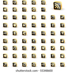 Vector great collection of web buttons