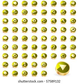 Vector great collection of web buttons