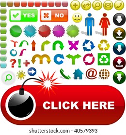 Vector great collection of web elements