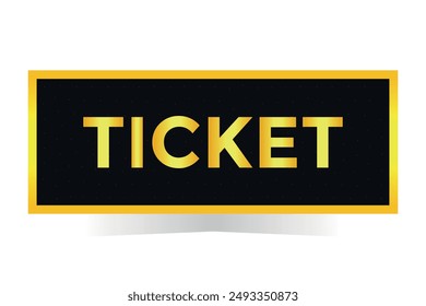 Vector great elegant golden ticket. 