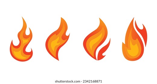 vector great flames with different designs