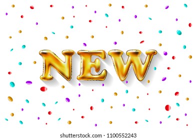 vector great of gold new balloon signs art