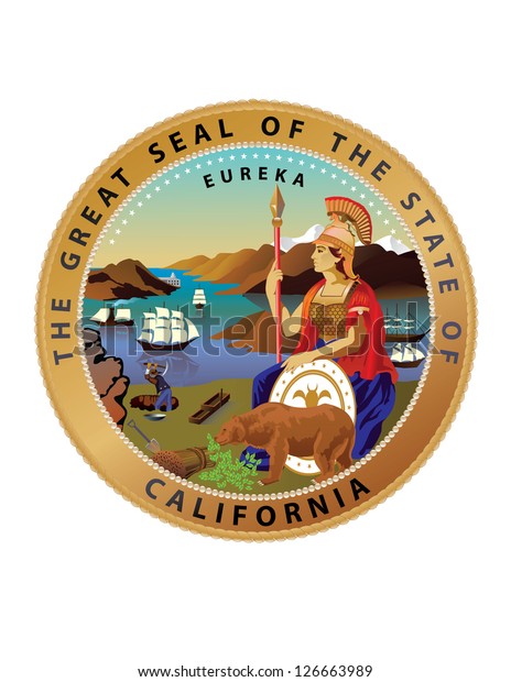 Vector Great Seal State California Stock Vector (Royalty Free) 126663989