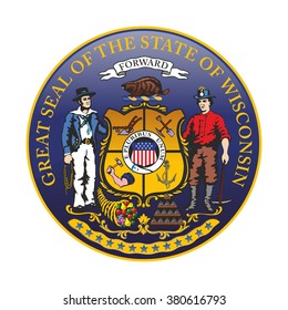 Vector Great Seal State Wisconsin Stock Vector (Royalty Free) 380616793 ...