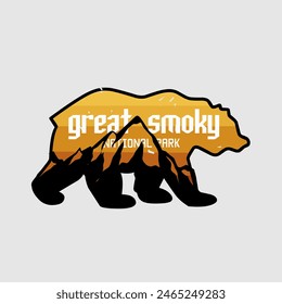 vector of great smoky national park perfect for print, sticker, apparel, etc