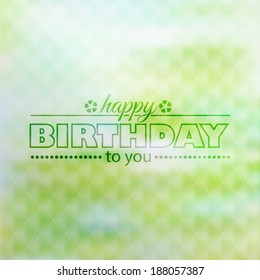 Vector Greating Card On Blurred Background. Abstract Background For Design