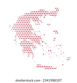 Vector Greece Dotted Map Illustration, can be used for business designs, presentation designs or any suitable designs.