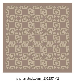 Vector greek ornament braiding pattern background