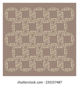 Vector greek ornament braiding pattern background