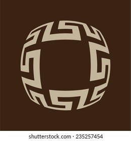 Vector greek ornament pattern background