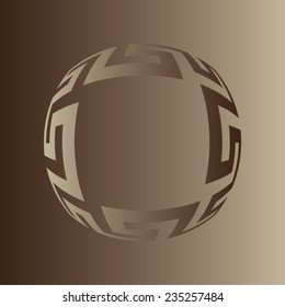 Vector greek ornament pattern background