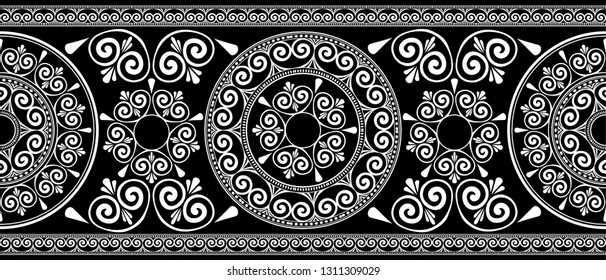 Vector Greek ornament. Traditional vintage, seamless print.