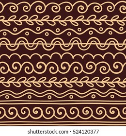 Vector Greek wave and meander decorative elements set. Traditional seamless vintage ornate elements with Greek patterns, Meander. Seamless vector ornament.
