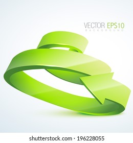 vector green 3d arrow illustration