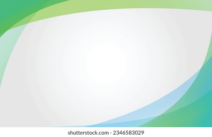 Vector green abstract background with shiny waves