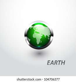 Vector green abstract earth symbol