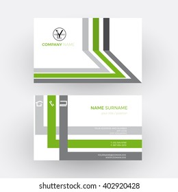 
Vector green abstract geometric background. Business card