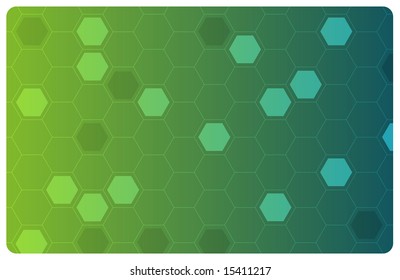 Vector green abstract hi-tech illustration for science or business background