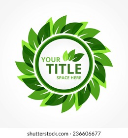 vector green abstract label illustration design
