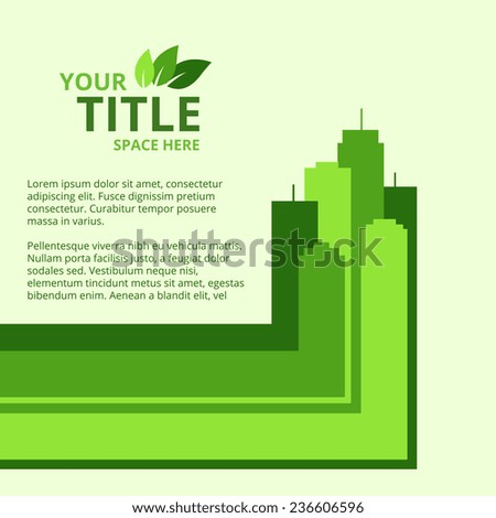vector green abstract label illustration design