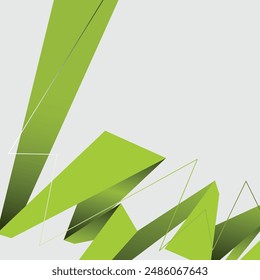 Vector of green abstract ribbon.