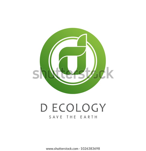 Vector Green Alphabet Eco Letter D Stock Vector Royalty Free