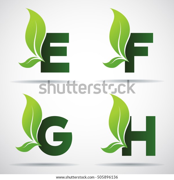 Vector Green Alphabet Set Eco Letters Stock Vector (Royalty Free) 505896136