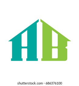 Vector Green Aqua Initial B A Realty Logo
