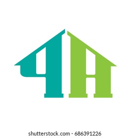 Vector Green Aqua Initial A P Home Logo