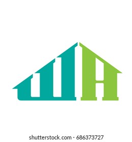 Vector Green Aqua Letter W A Home Logo 