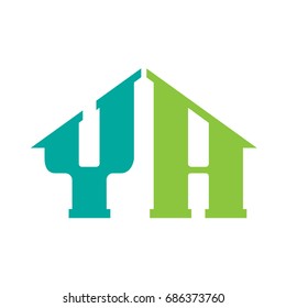 Vector Green Aqua Letter Y A Home Logo 